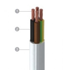 Καλώδιο H05VV-F Εύκαμπτο 5x0,75mm2 Λευκό