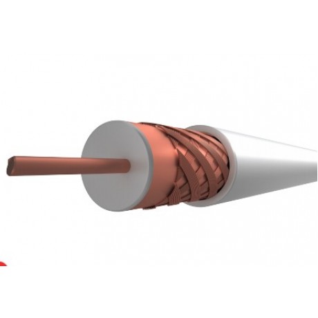 Ομοαξονικό Καλώδιο RG6-U6 Λευκό