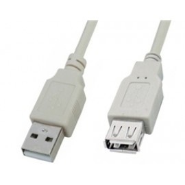 High Speed USB Cable Male-Female 1,8m Beige 