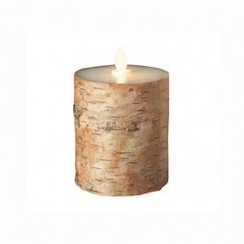 Aroma Led Pillar Candle Birch Bark 13cm