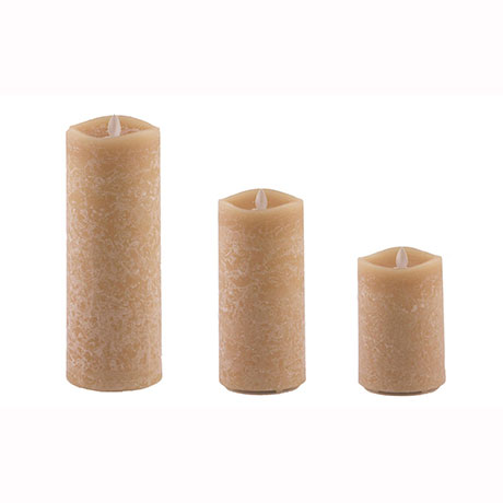 Aroma Led Pillar Candle Honey 13cm