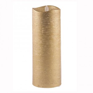 Aroma Led Pillar Candle Metallic Gold 23cm
