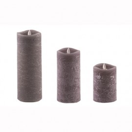 Aroma Led Pillar Candle Charcoal 18cm 