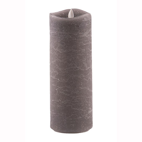 Aroma Led Pillar Candle Charcoal 23cm