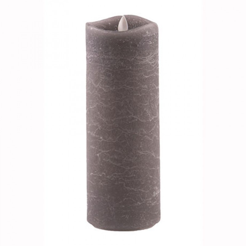 Aroma Led Pillar Candle Charcoal 23cm