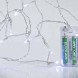Line of 20 Led with Battery Transparent cable Cool 