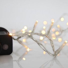 Line of 100 Led M/F Transparent cable Warm 