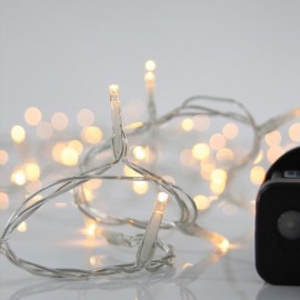 Line of 240 Led M/F Transparent cable Warm 