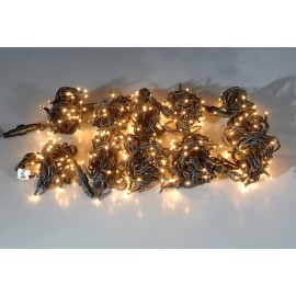 Line of 400 Led (10x40) Green cable Warm 