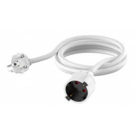 Extension Cord for Socket Plug 2m White 