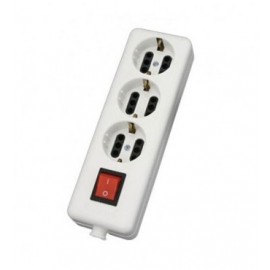Multi-socket 3 plugs With switch - Without Cable 