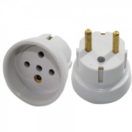 Adapter from Grounded Plug to 3 Poles (triangle and line) 