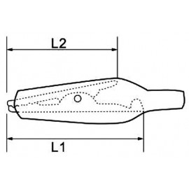 Κροκοδειλάκι 5A 44.5mm Νίκελ Κόκκινο (Σακ. 5τμχ.) 