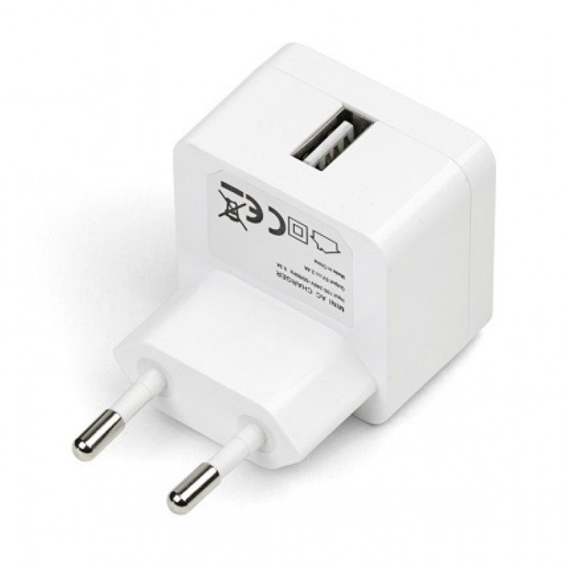 Φορτιστής USB 2.1Α 220V-5V Λευκό