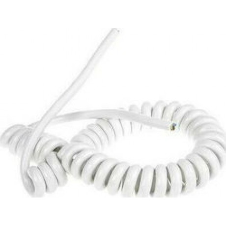Spiral Cable 2x0.75mm2 Extension 5m White