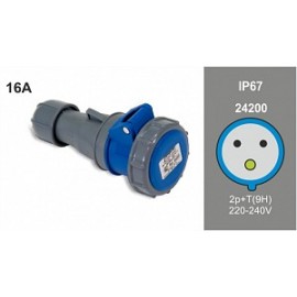 Φις Θηλυκό 2P+T 16A/220V/IP67 Famatel