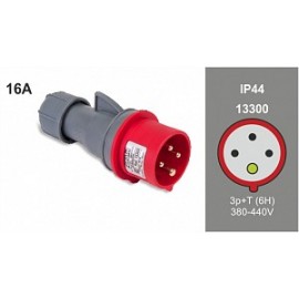 Plug Male 3P + T 16A / 380V / IP44 Famatel 