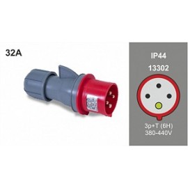 Plug Male 3P + T 32A / 380V / IP44 Famatel 