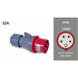 Plug Male 3P + T + N 32A / 380V / IP44 Famatel 