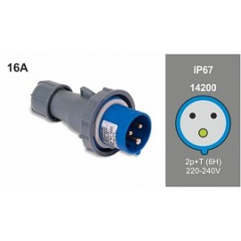 Φις Αρσενικό 2P+T 16A/220V/IP67 Famatel 