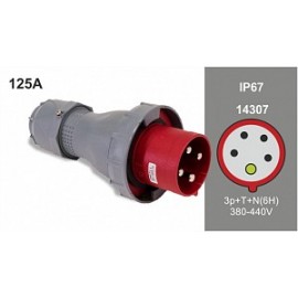 Plug Male 3P + T + N 125A / 380V / IP67Famatel 