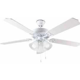 Ceiling Fan with 4 Lights 70W White (1137) 