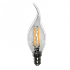 Flame Candle Led Fillament E14 6W Clear Dimmable 2700Κ 