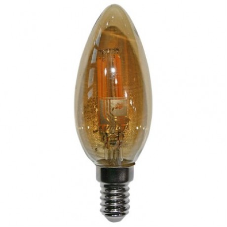 Κερί Led Fillament 6W 2200Κ Dimmable Μελί