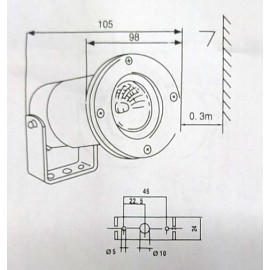 Spot Αλουμινίου Piso IP68 Λευκό 