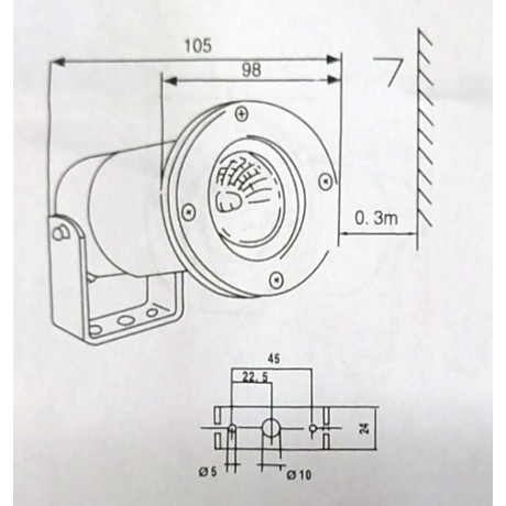 Spot Αλουμινίου Piso IP68 Γκρι