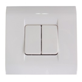 Switch A/R Dual Flush mounted Sweet Line White
