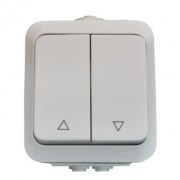 Roll Buttons Wall mounted IP54 Aqua Line White