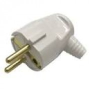 Ground Plug Male Bakelite Slope White