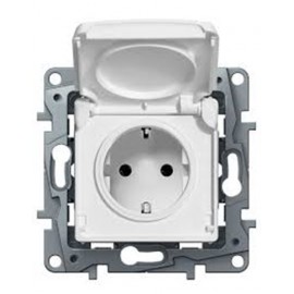 Safety Socket with Lid NILOE White 